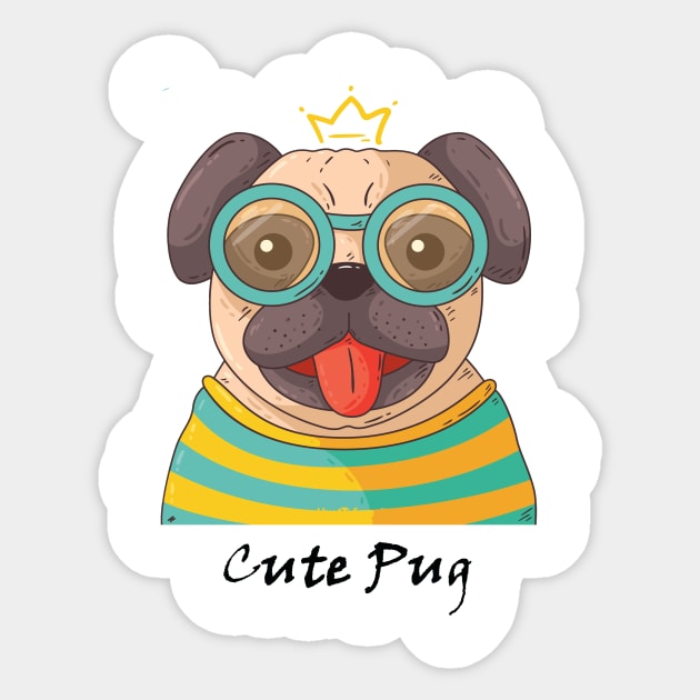 Cute Pug Sticker by This is store